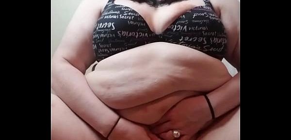  BBW Plays with her Big, Soft Belly